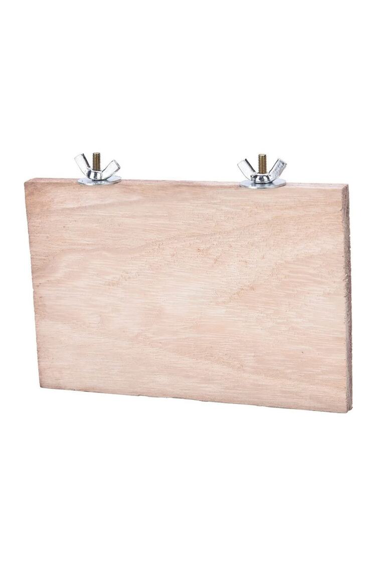 Kare Ahşap Stant 30cm X 30cm , Kafes Platformu, Muhabbet Kuşu Tüneği Tünek