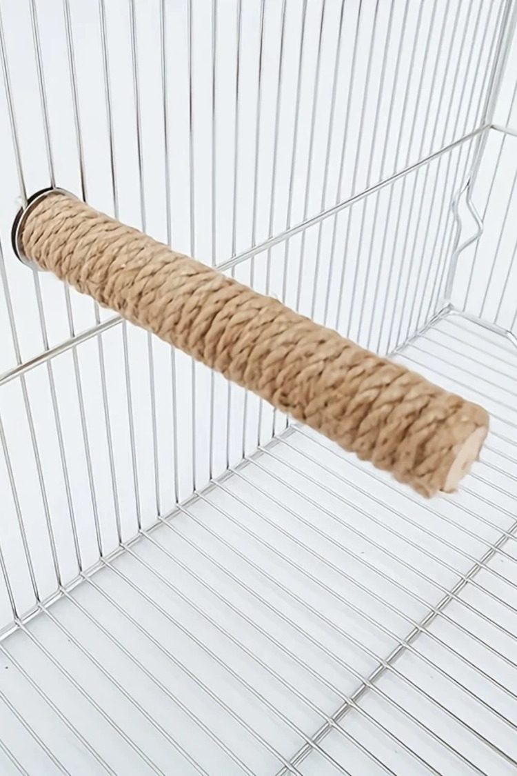 Doğa Halatlı Kuş Oyuncağı - Küçük Papağan ve Muhabbet Kuşları İçin 15 cm
