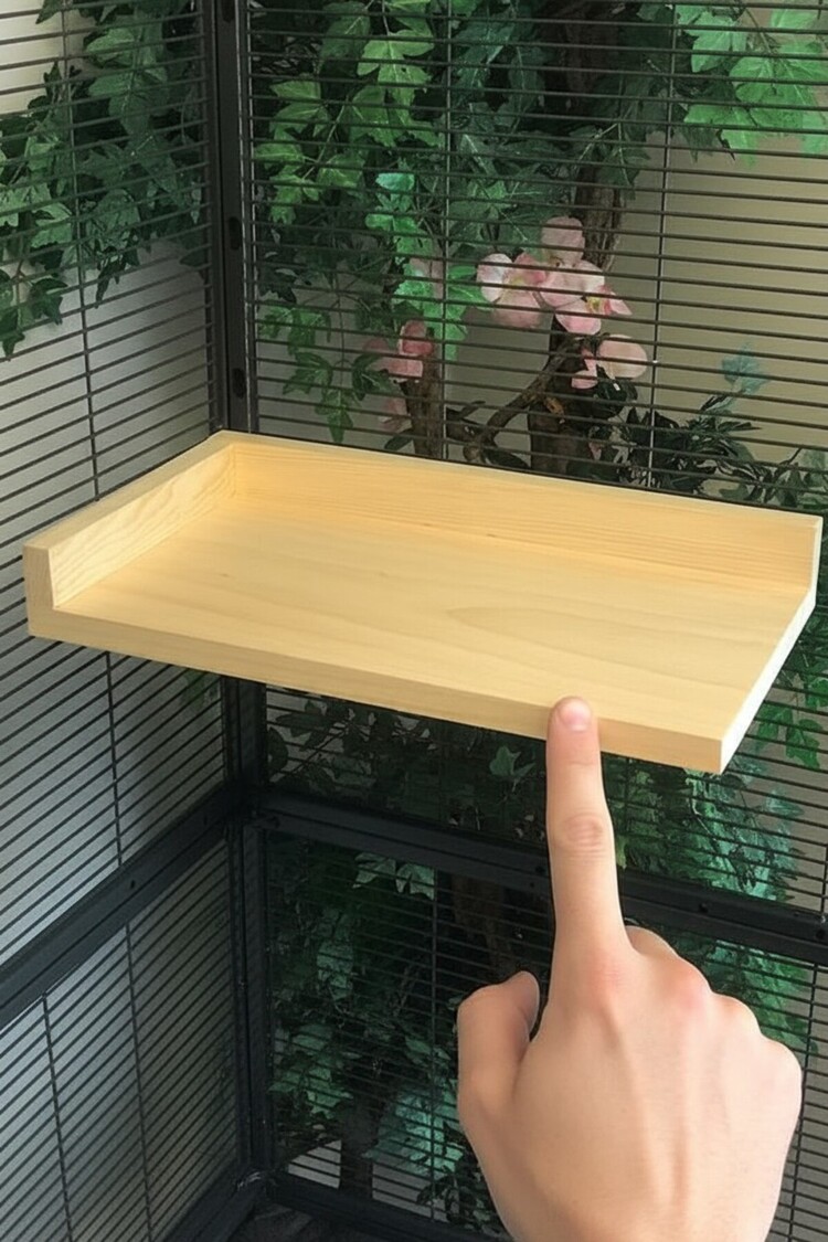 Çam Ahşap Platform 20 cm x 40 cm Kuş/Degu/Chinchilla Tüneği