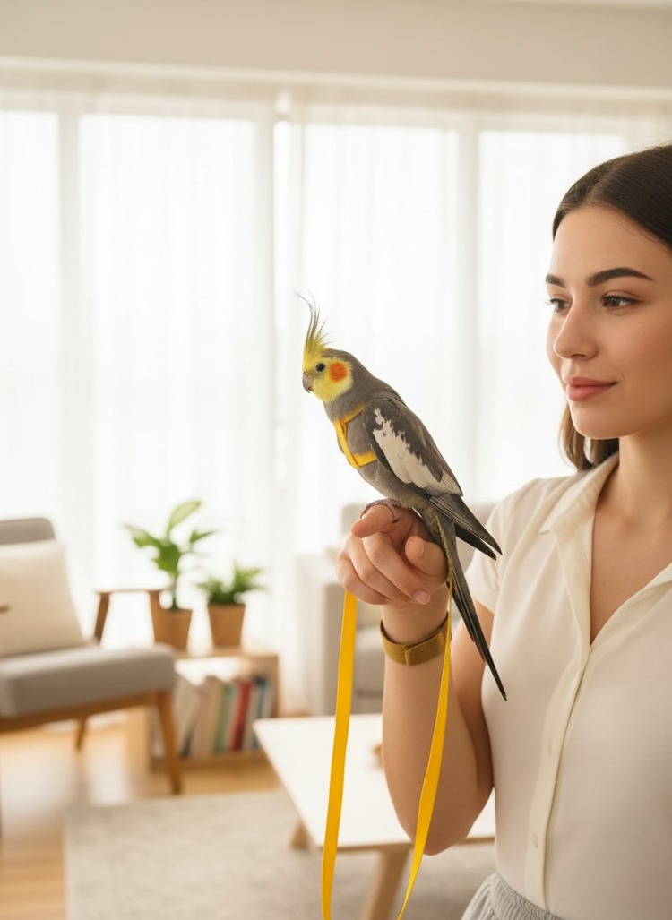 ALYONES Ayarlanabilir Kuş Tasması 160 CM Papağan Yürüyüş Tasması – 6 Renk Seçeneği