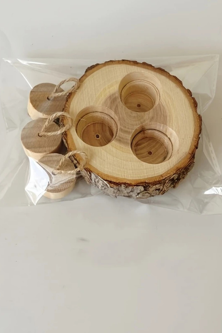 Ahşap Hamster Oyuncak Atıştırmalık Kutusu - Diş Öğretici Eğitici Oyuncak