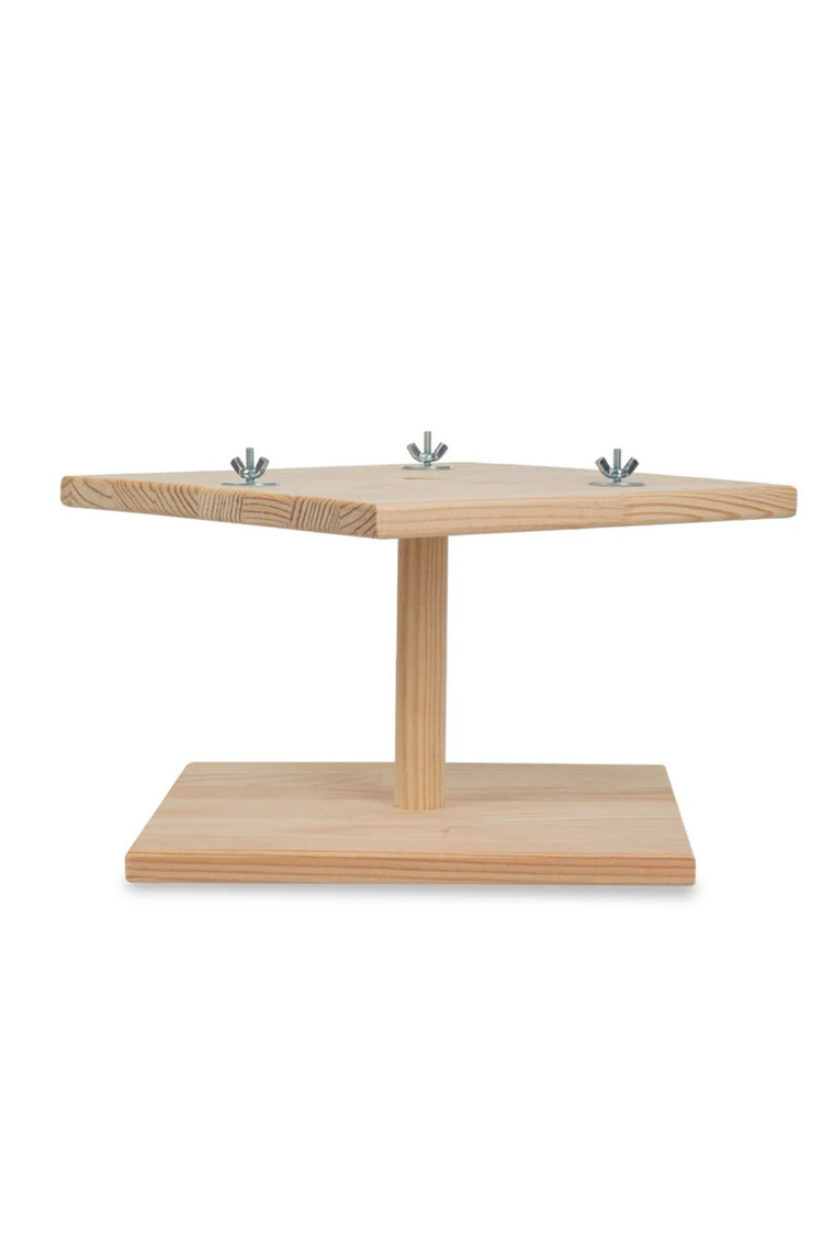 Çift Yüzlü Ahşap Platform – Çam 24.8 cm Genişlikli “Double-Sided Chinchilla Ledge”