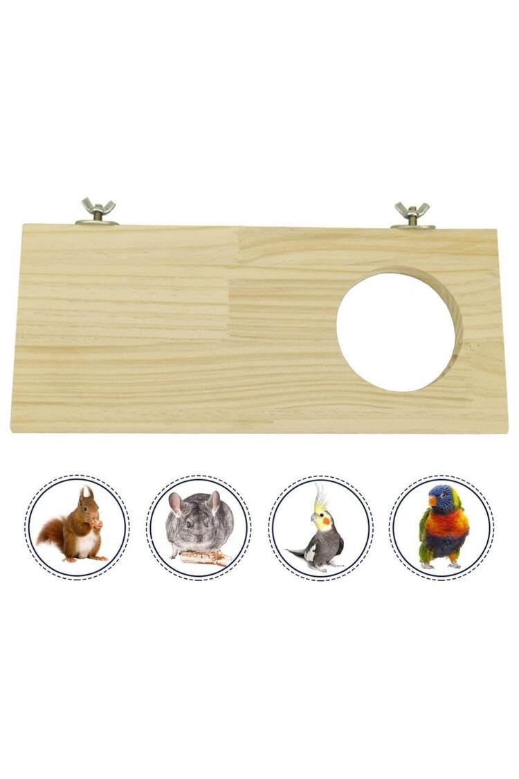 Ahşap Stand Platformu Papağan Muhabbet Kuşu Papağan Papağanı Conure Hamster Fare Chinchilla