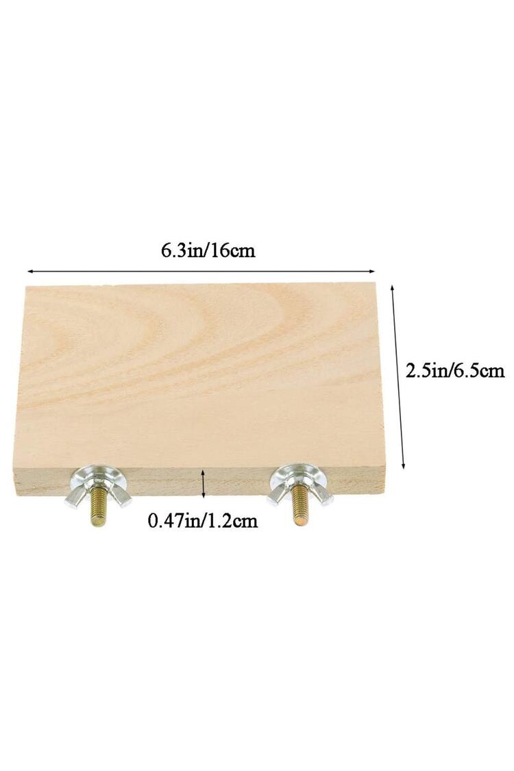 Kare Ahşap Stant 30cm X 30cm , Kafes Platformu, Muhabbet Kuşu Tüneği Tünek
