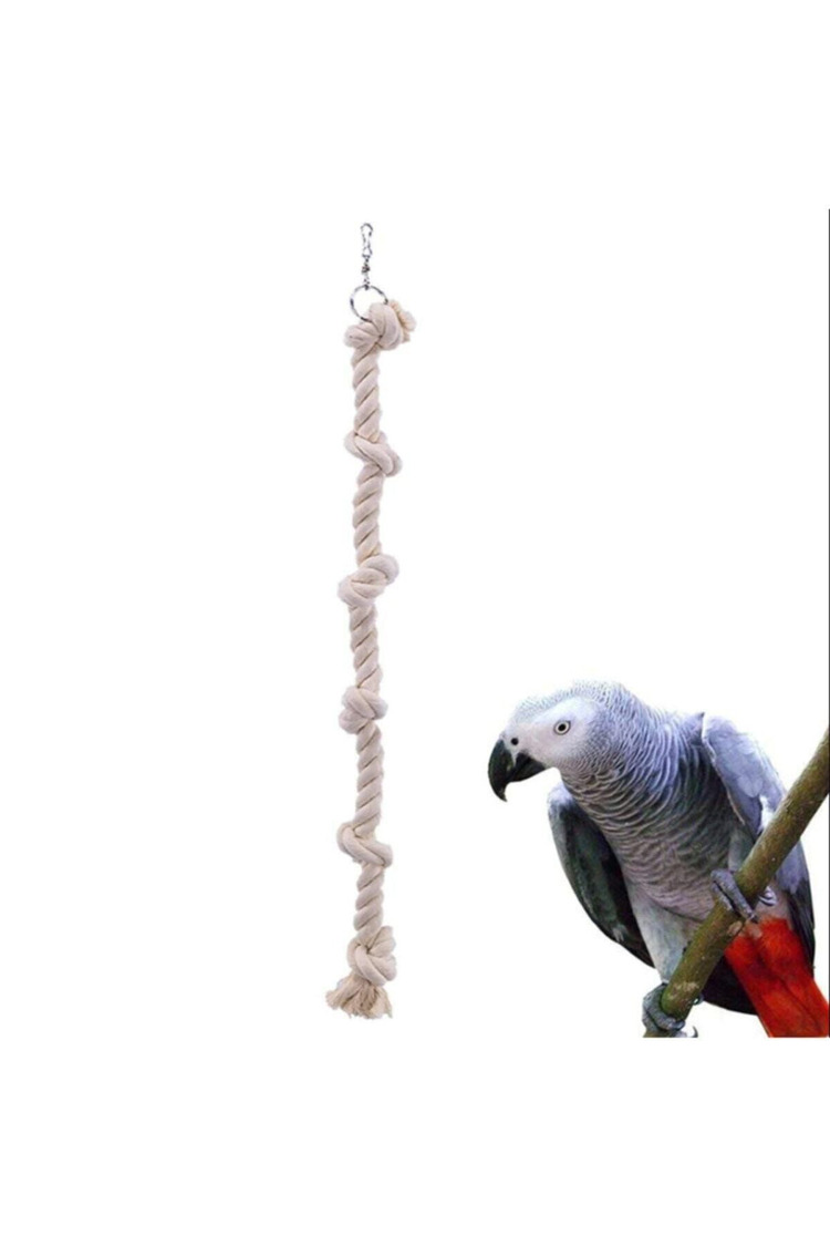 Papağan Kuş Stres Halatı | 40 cm | Kuş Kafesi Aksesuarı