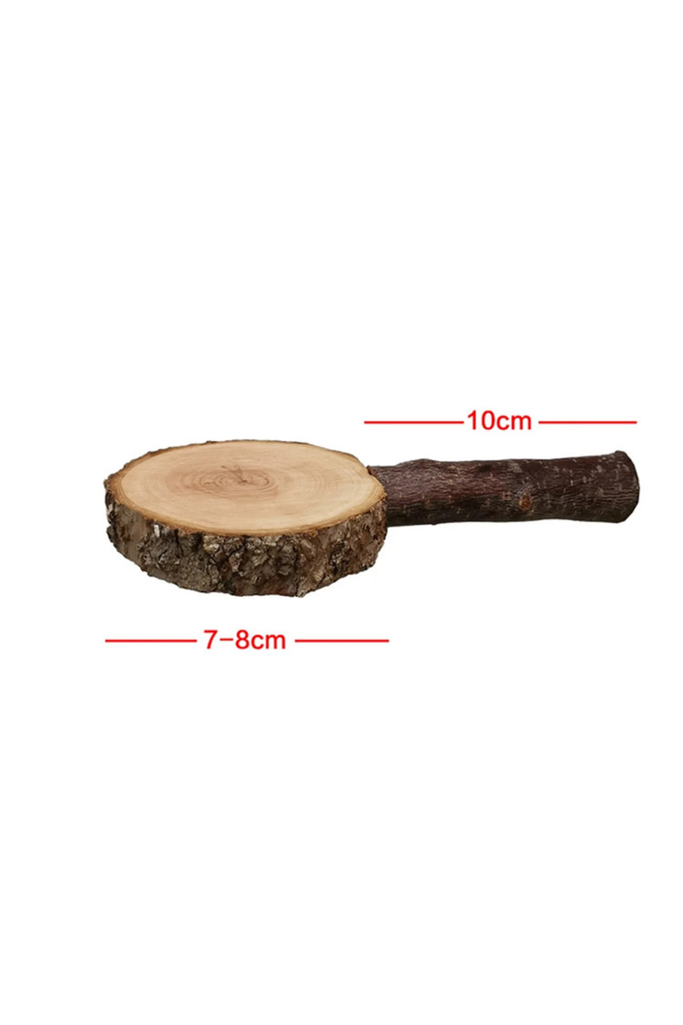 2x Doğal Ağaç Dalı Kuş Tüneği - Papağan, Sincap, Hamster İçin Çiğneme Oyuncağı