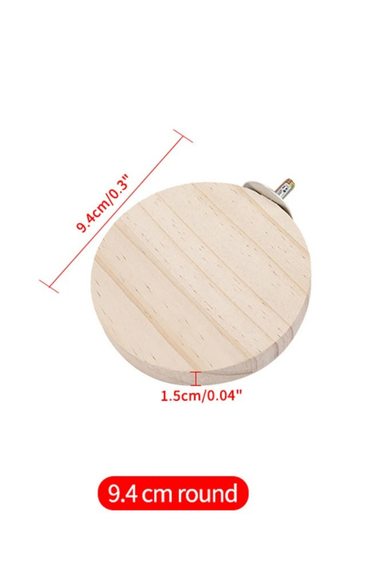 4'lü Set Pet Kuş Papağan Ahşap Platformu Standı - Hamster ve Küçük Hayvanlar İçin Oyuncak