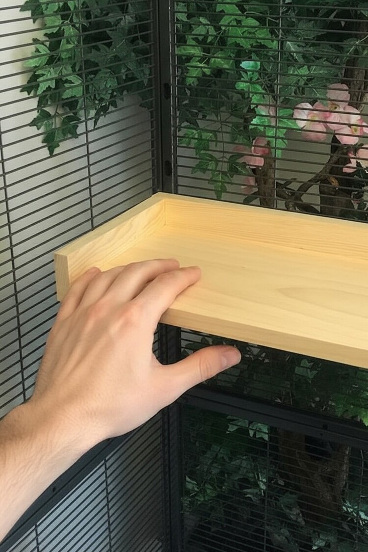 Çam Ahşap Platform 20 cm x 40 cm Kuş/Degu/Chinchilla Tüneği