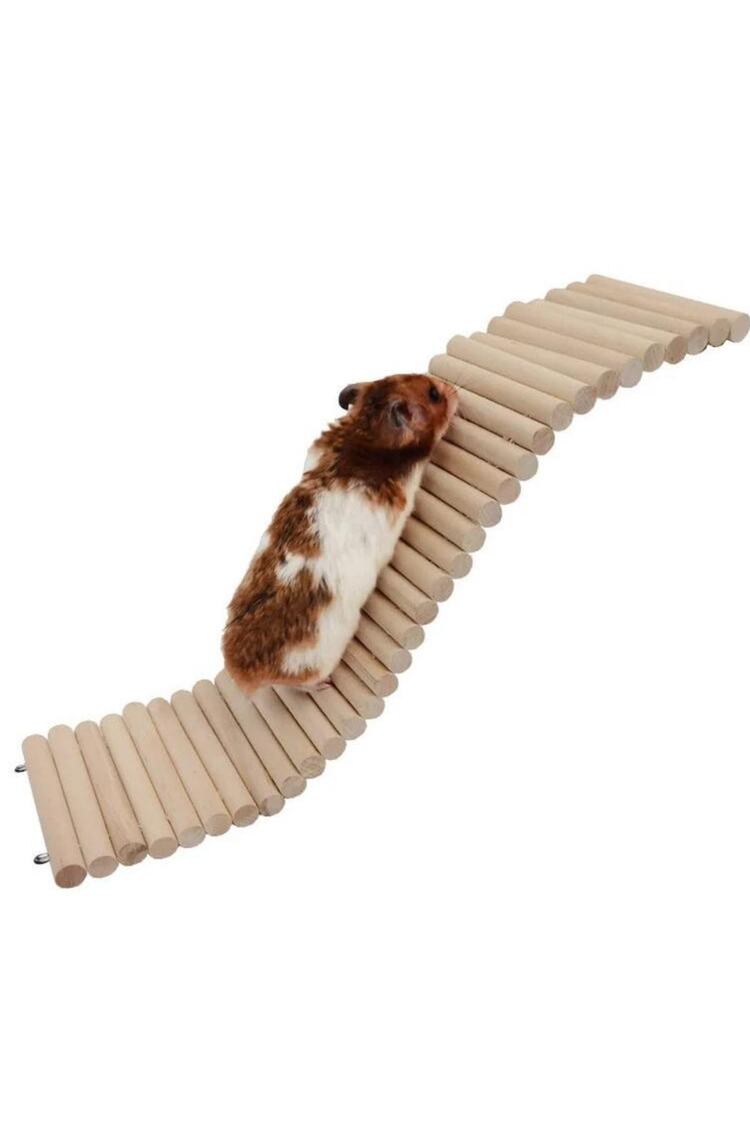 Hamster Uzun Ahşap Köprü, Cüce Hamster Bükülebilir Merdiven,