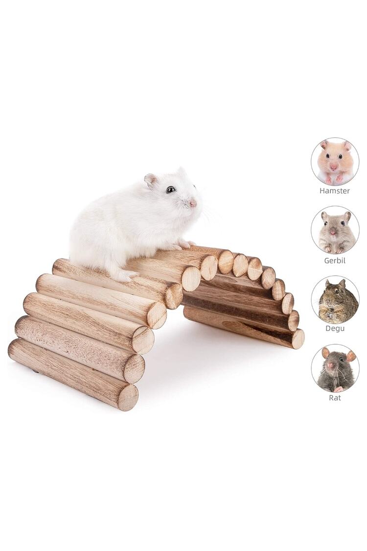 (20cm X 10cm) Hamster Gerbil Fare Sıçan Gine Domuzu Veya Diğer Küçük Hayvanlar Için Köprü Merdiveni