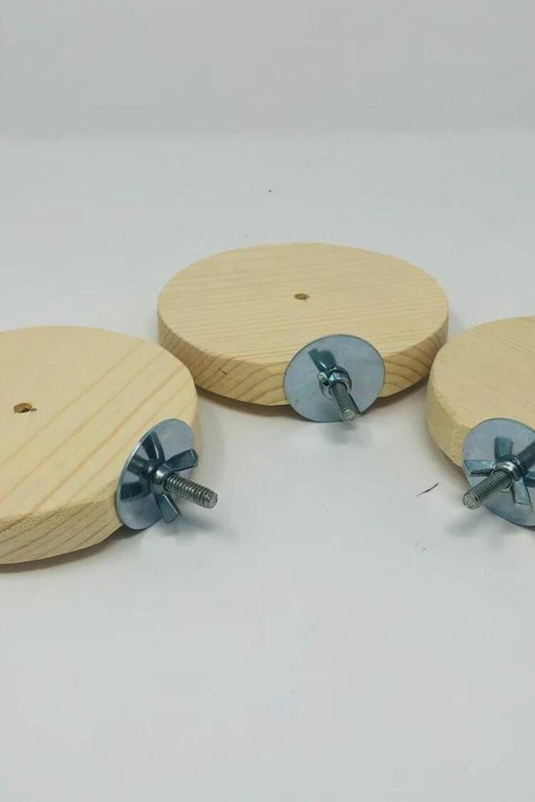 3'lü Set Dairesel Ahşap Çıkıntılar Sıçanlar, Kuşlar, Sincaplar, Degu Ve Diğer Yaratıklar