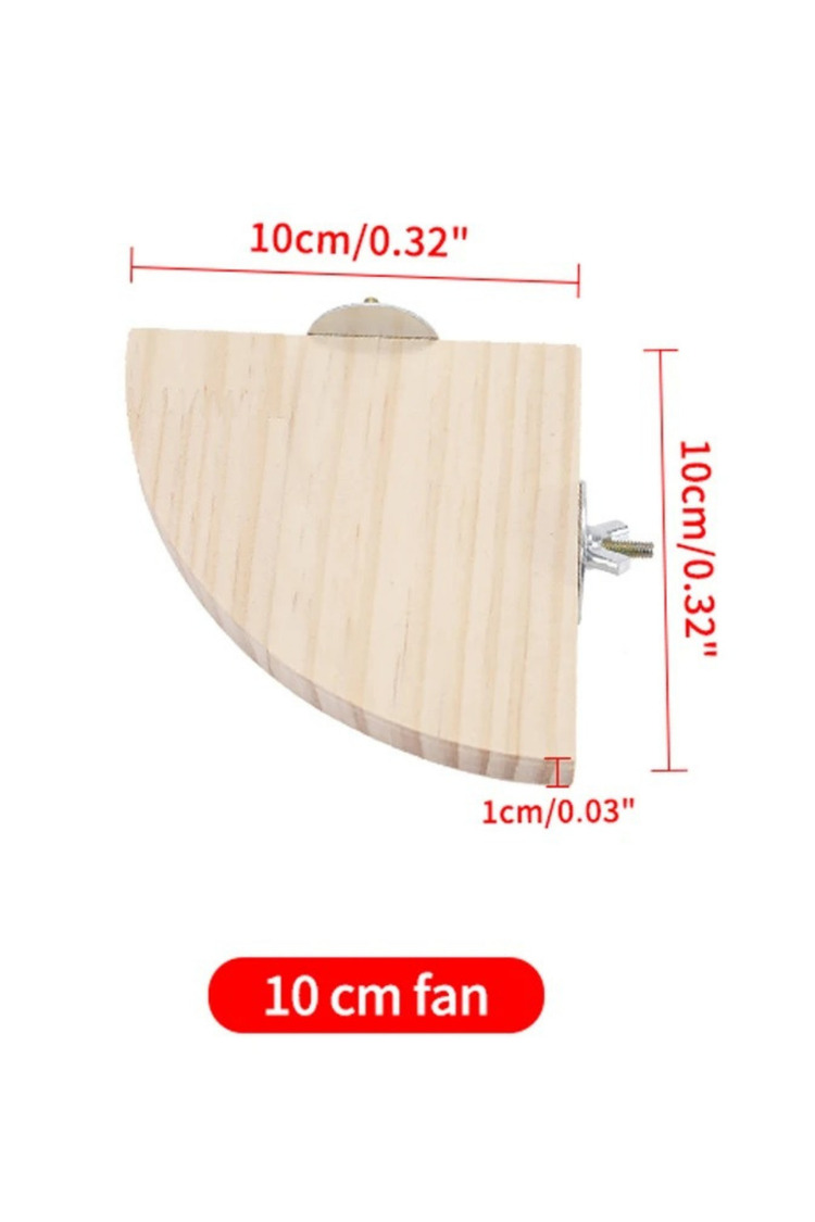 4'lü Set Pet Kuş Papağan Ahşap Platformu Standı - Hamster ve Küçük Hayvanlar İçin Oyuncak
