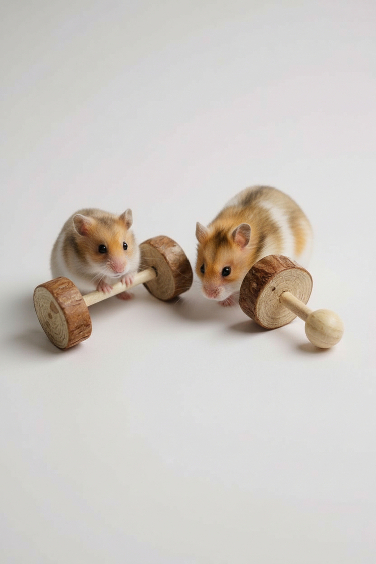 2'li Kemirgen Oyuncak Seti Hamster, Kobay ve Çinçilya için Egzersiz Oyuncağı