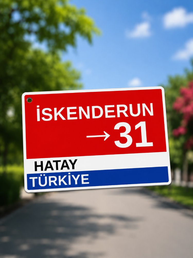 Kişiye Özel Şehir Tabelası Anahtarlık – Özelleştirilebilir 3D Baskı