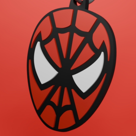 Spider-Man Maske Tasarımlı Özel Kesim Anahtarlık