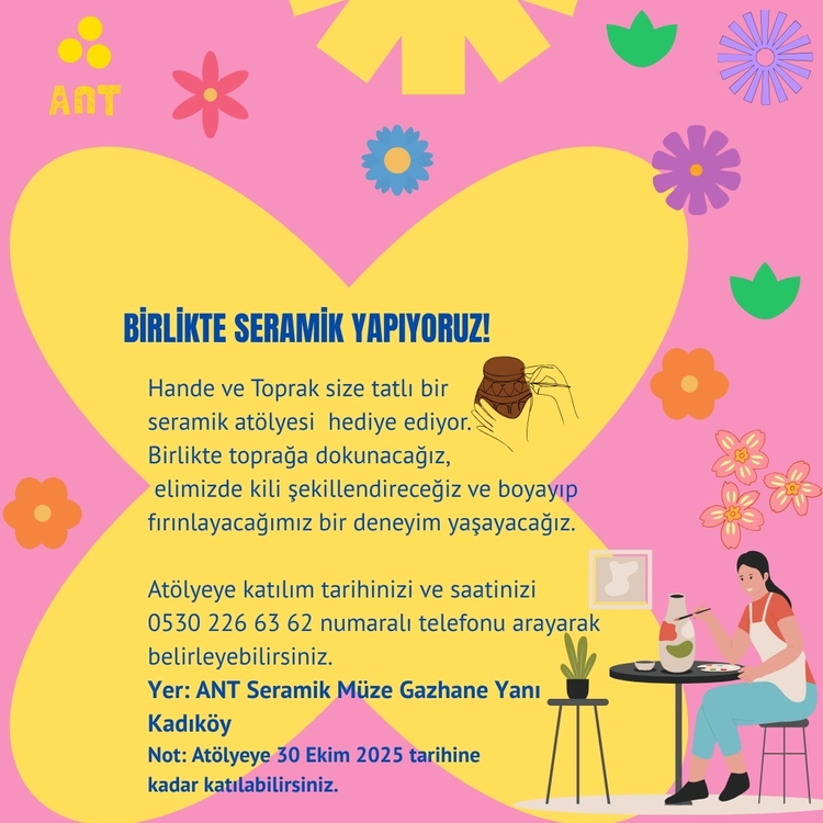 Seramik Atölyesi hediyesi dijital kart!