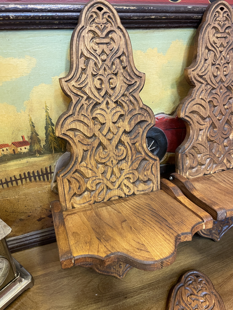 Ahşap oyma şamdanlık 47x21