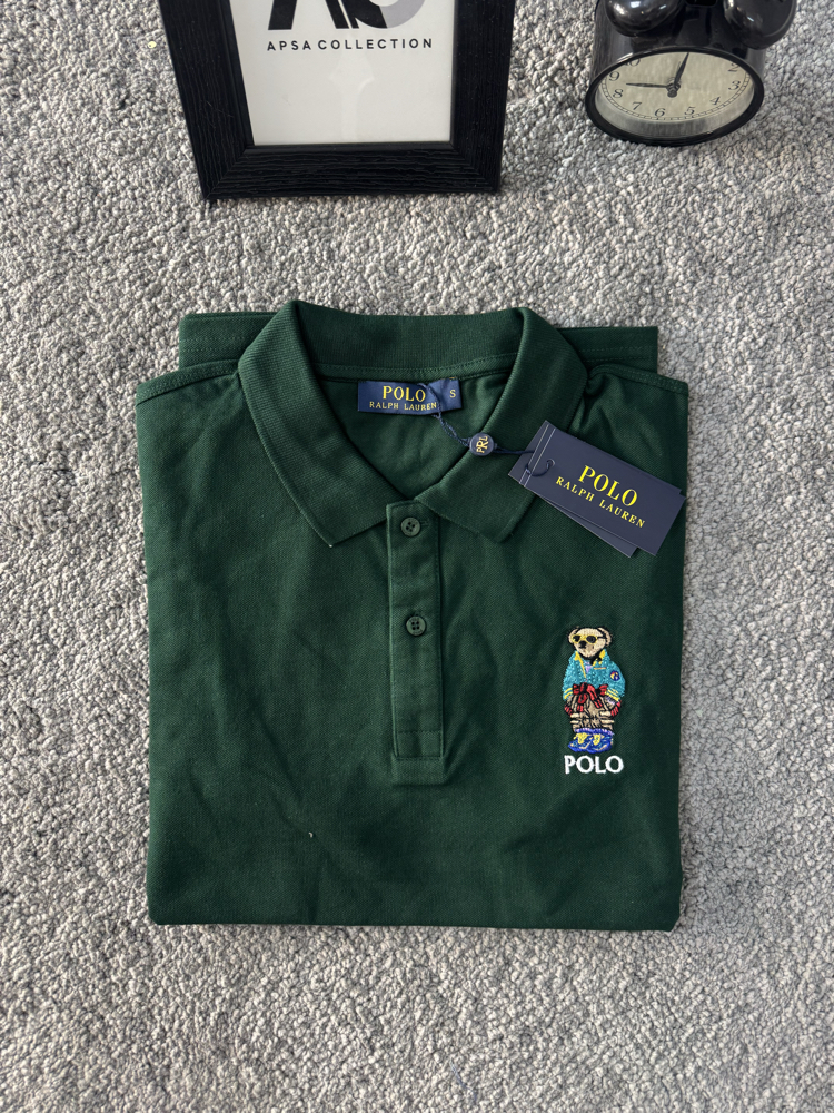 RL Premium Yeşil Bear Polo Yaka
