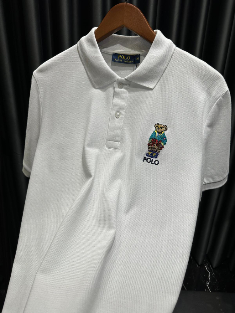 RL Premium Beyaz Bear Polo Yaka
