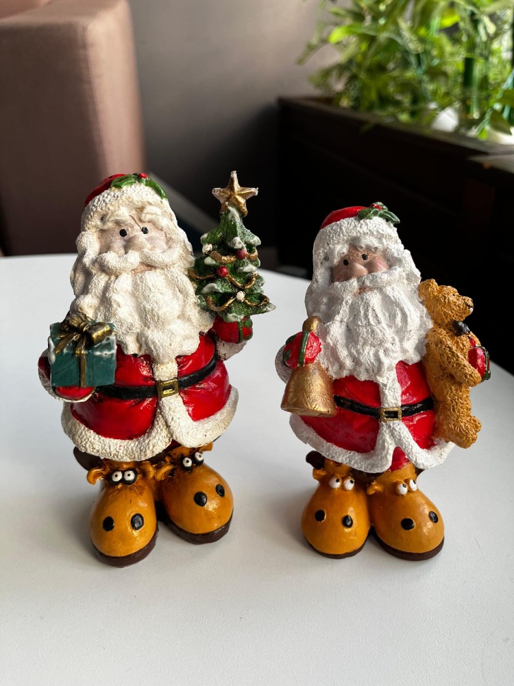 Yılbaşı Konseptli İkili Noel Baba Biblo