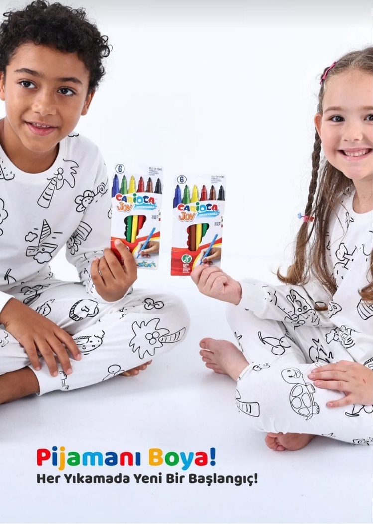 Unisex boyanabilir pijama takımı