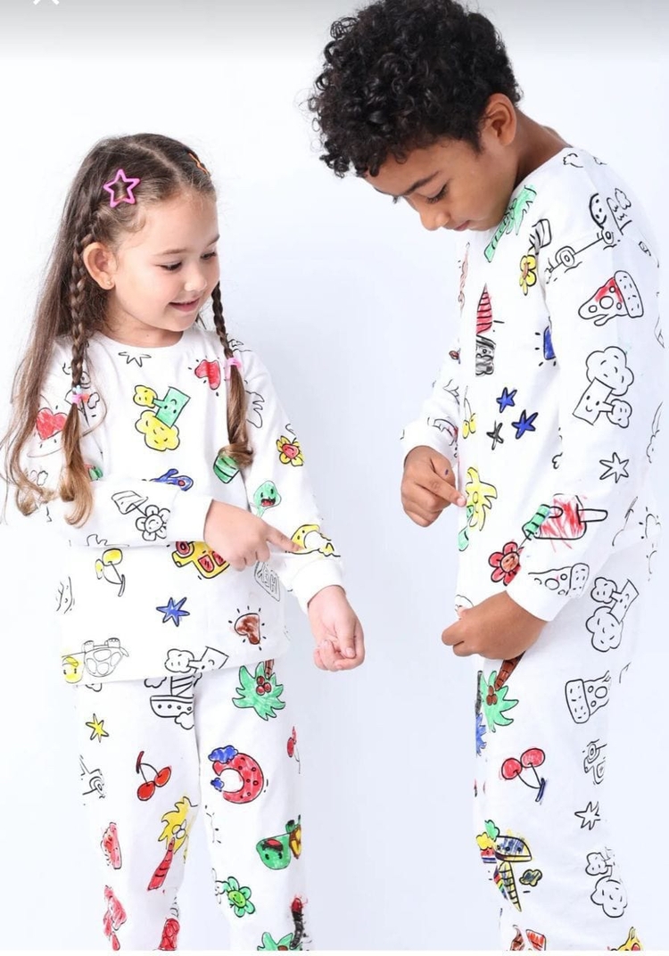 Unisex boyanabilir pijama takımı