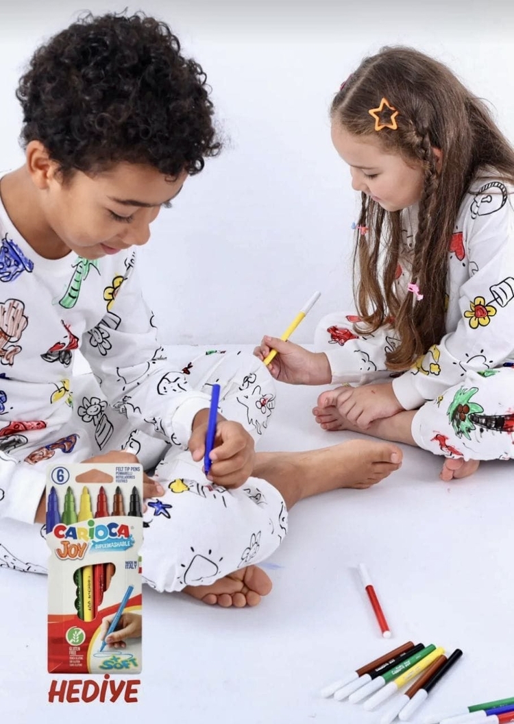 Unisex boyanabilir pijama takımı