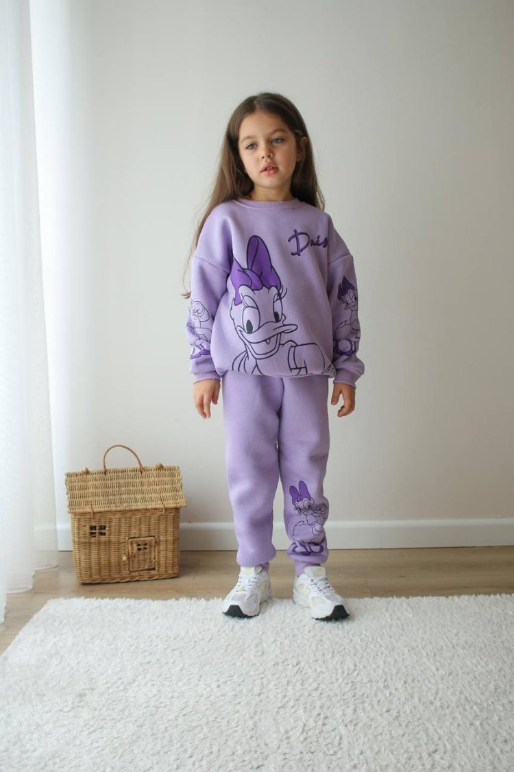 Daisy Model Üç İplik Kışlık Yumuşak Kız Çocuk Takım