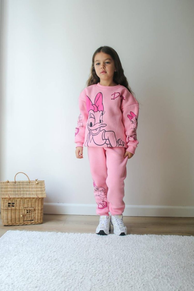 Daisy Model Üç İplik Kışlık Yumuşak Kız Çocuk Takım