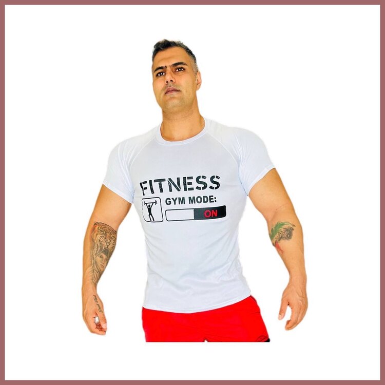 İthal erkek fitnes tişort