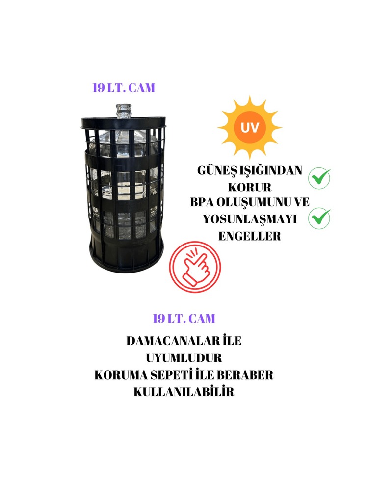 19 LT CAM DAMACANA UYUMLU Ahşap Damacana Sebil Kılıf Kutu Örtü Saklama Kutusu