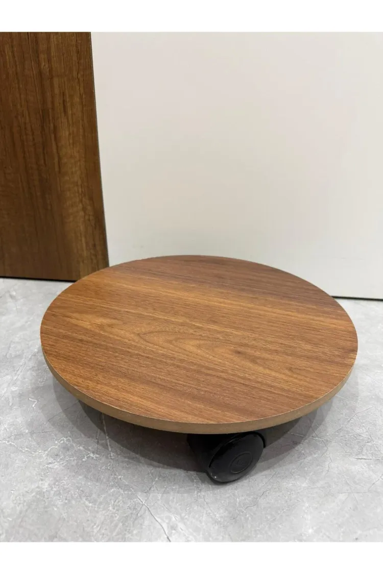 MDF Tekerlekli Damacana, Saksı ve Tüp Taşıma Aparatı – 31,5 cm, 80 KG Kapasiteli Stand