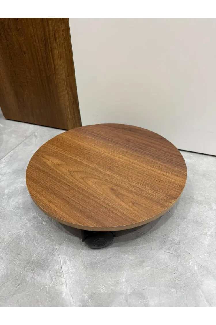 MDF Tekerlekli Damacana, Saksı ve Tüp Taşıma Aparatı – 31,5 cm, 80 KG Kapasiteli Stand