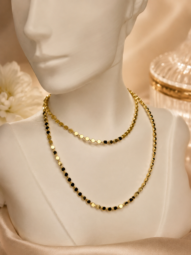 Gold Detay Pull Detay Zincir Kolye 14K