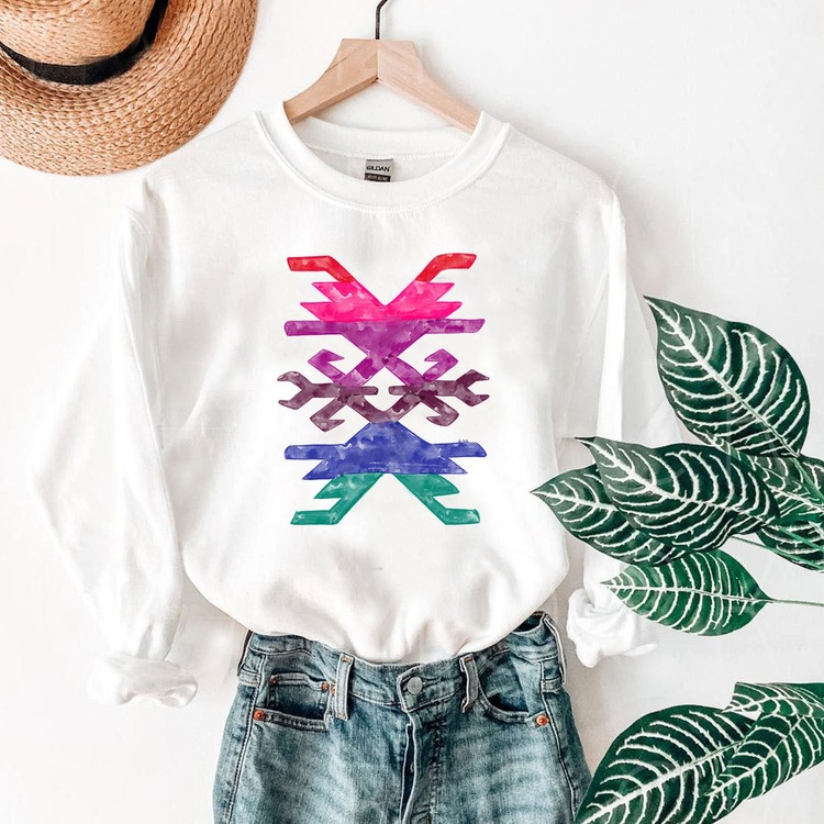 Kilim Desenli Sweatshirt (Anadolu Koleksiyonu)
