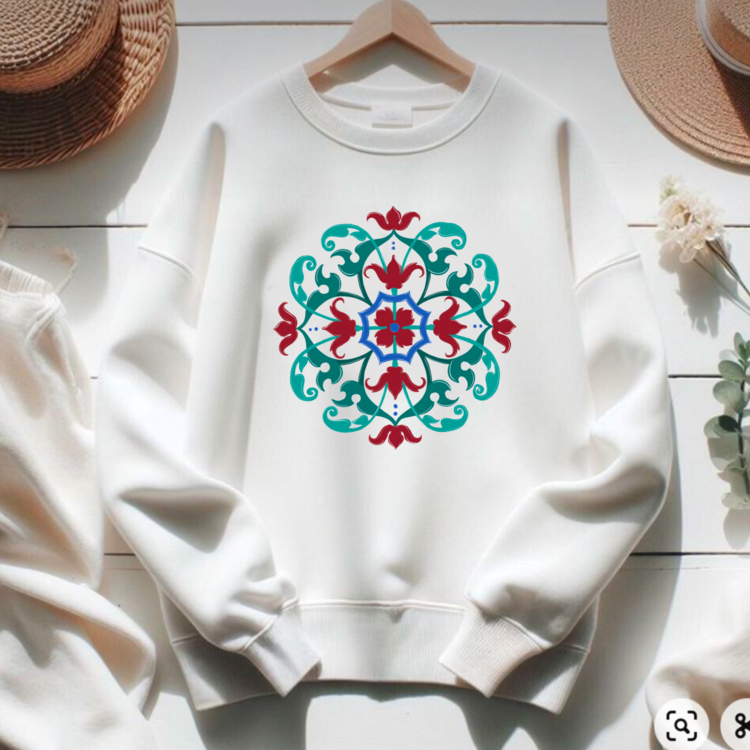 Çini Desenli Sweatshirt (anadolu Koleksiyonu)