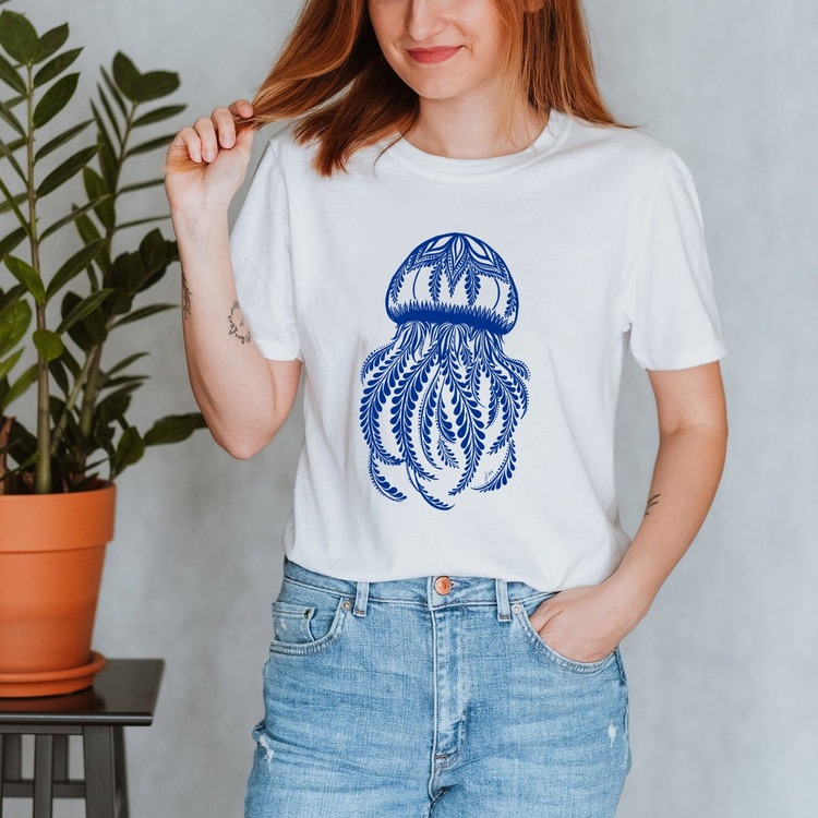 Deniz Anası Tasarım Desenli Tshirt