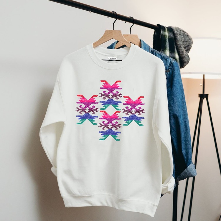 Kilim Desenli Sweatshirt (anadolu koleksiyonu)