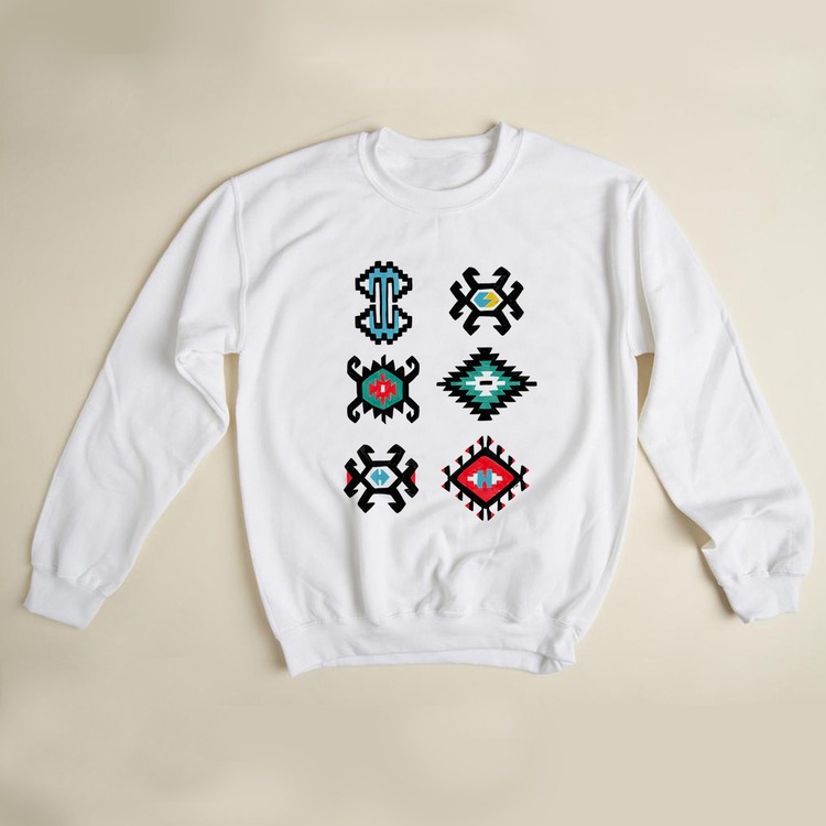 Kilim Desenli Sweatshirt (anadolu koleksiyonu)
