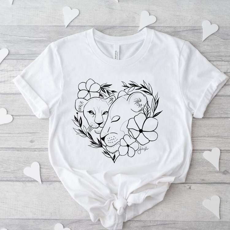 Kaplan ve Yavrusu Tattoo Koleksiyonu Tshirt (Anneler günü)
