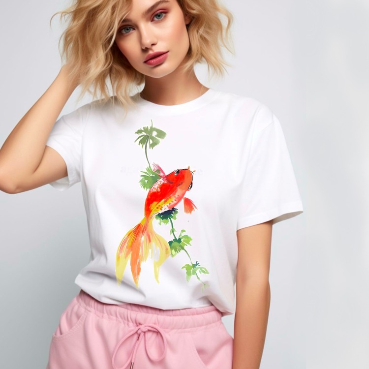 Japon Balığı Tasarım Tshirt