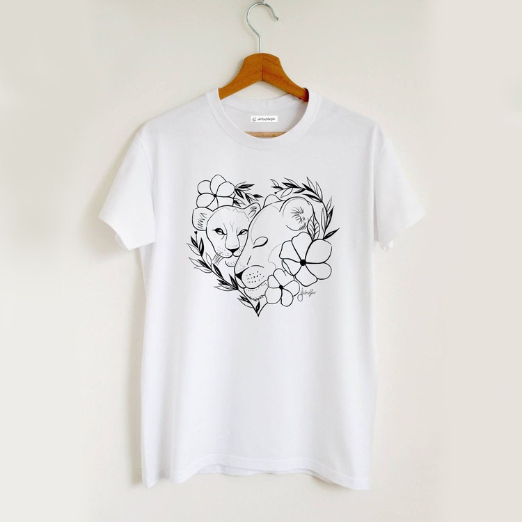 Kaplan ve Yavrusu Tattoo Koleksiyonu Tshirt (Anneler günü)