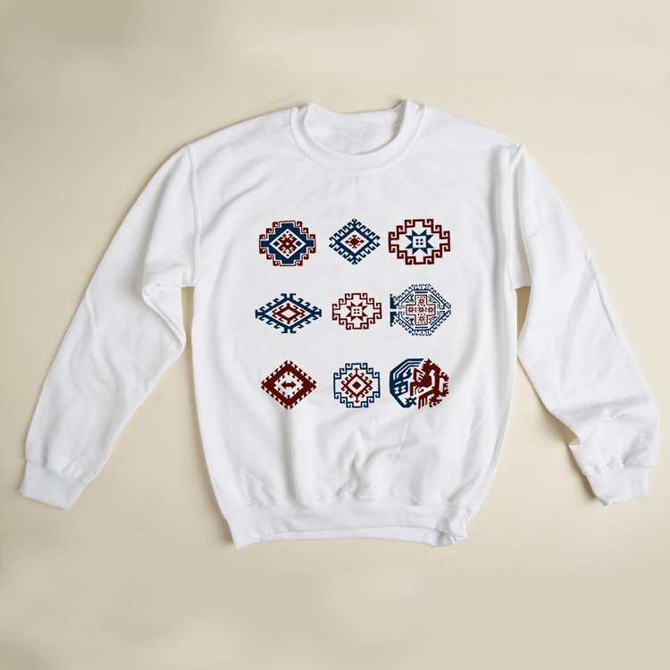 Kilim Desenli Sweatshirt (anadolu koleksiyonu)