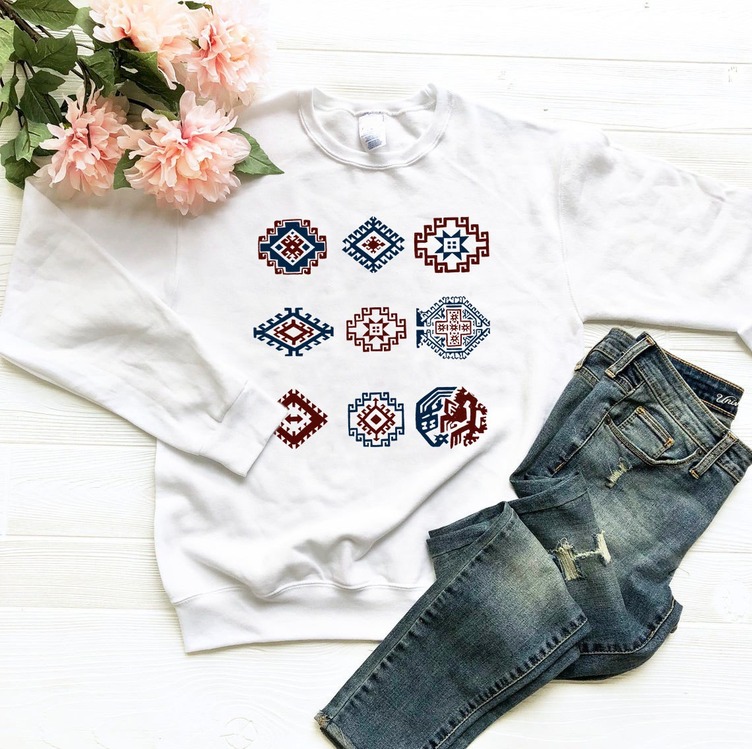 Kilim Desenli Sweatshirt (anadolu koleksiyonu)