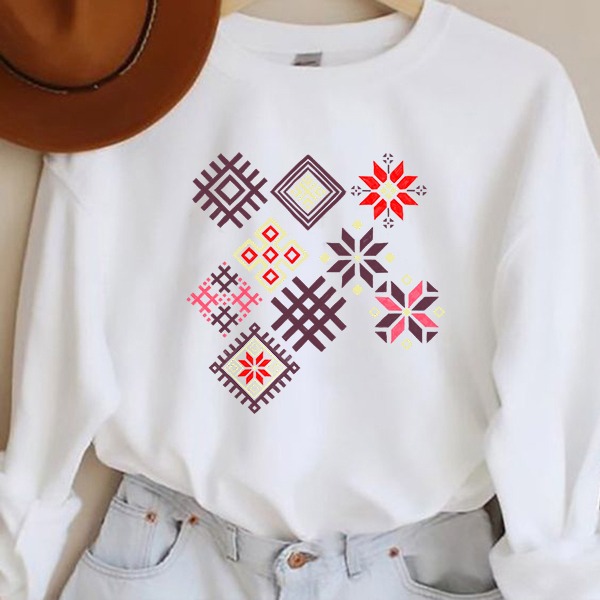 Kilim Desenli Tasarım Sweatshirt (anadolu koleksiyonu)