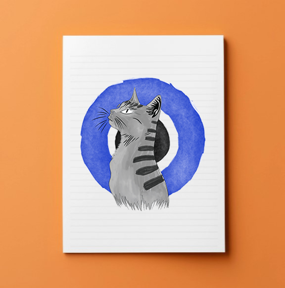 Kedi Ve Nazar Boncuğu Tasarım Defter