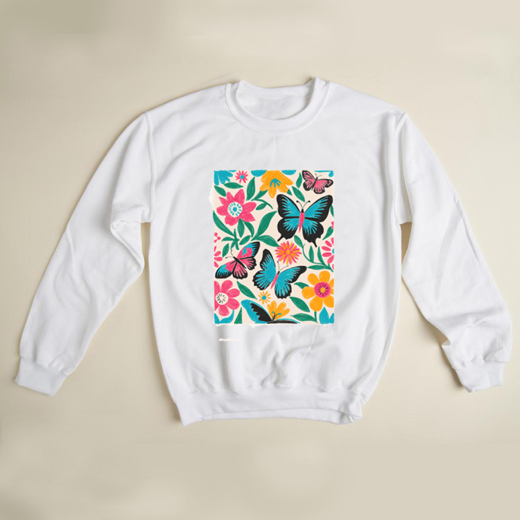 Çiçek Tasarımlı Sweatshirt