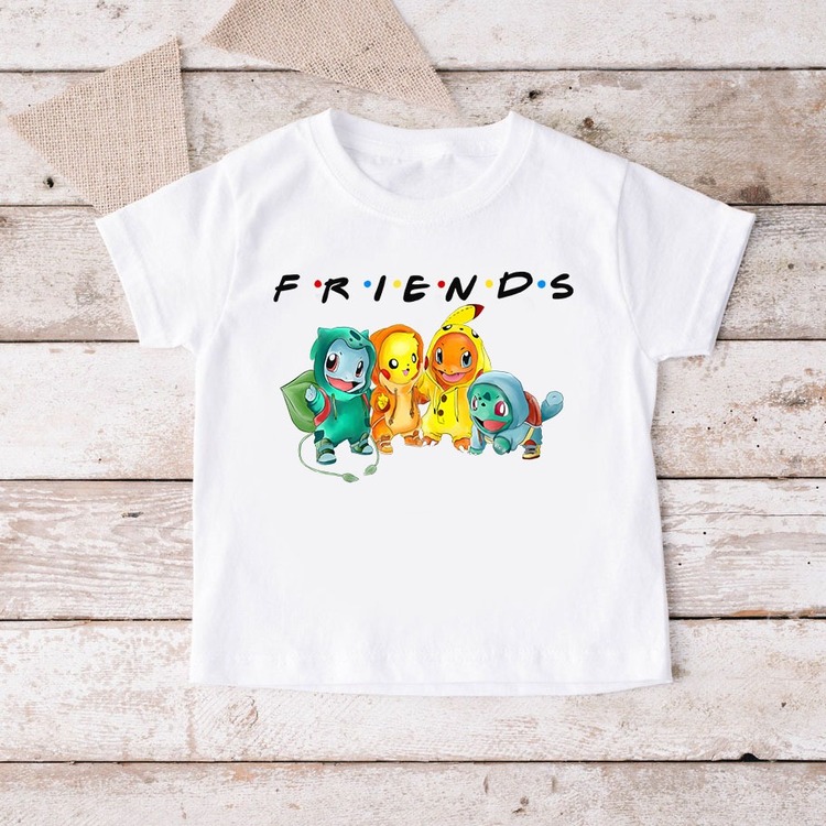 Friends Pokemon Ebeveyn Kombin Tshirt (adet fiyattır)