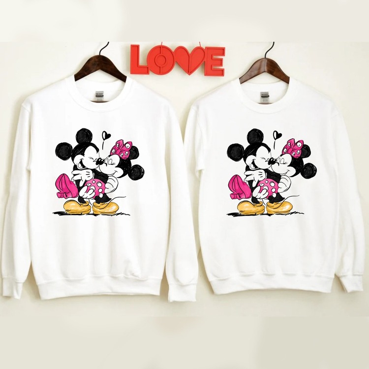 Mickey Mouse ve Minnie Mouse Sweatshirt ( sevgililer günü koleksiyonu) Adet fiyattır