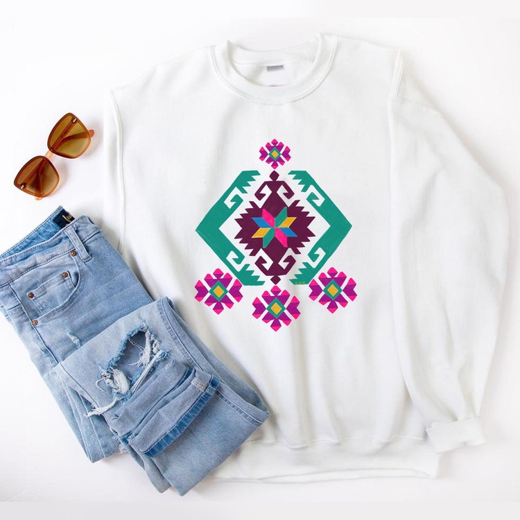 Kilim Desenli Sweatshirt (anadolu koleksiyonu)